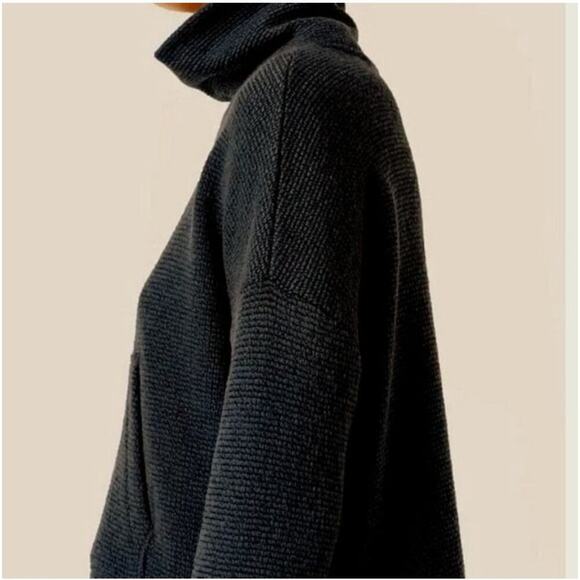 SWEATY BETTY Restful Boucle Textured Pullover Sweatshirt Black, Size 8 - Picture 13 of 14